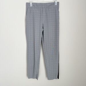 Athleta Size 6 Brooklyn Jogger Ankle Pant Gray Plaid Stretch Office Casual